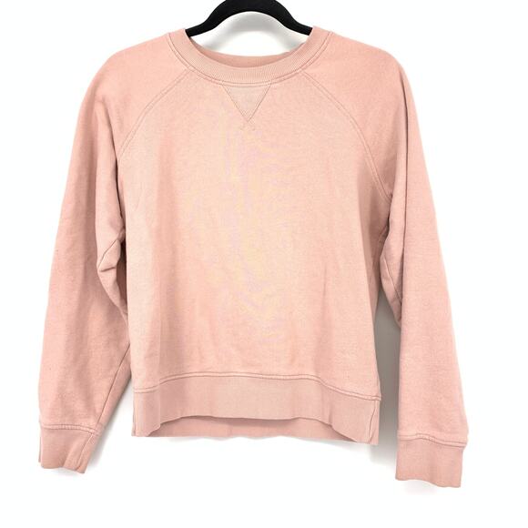Pact  Crew Neck Pullover Sweatshirt Womens Size Medium Light Pink Organic Cotton - Picture 1 of 6